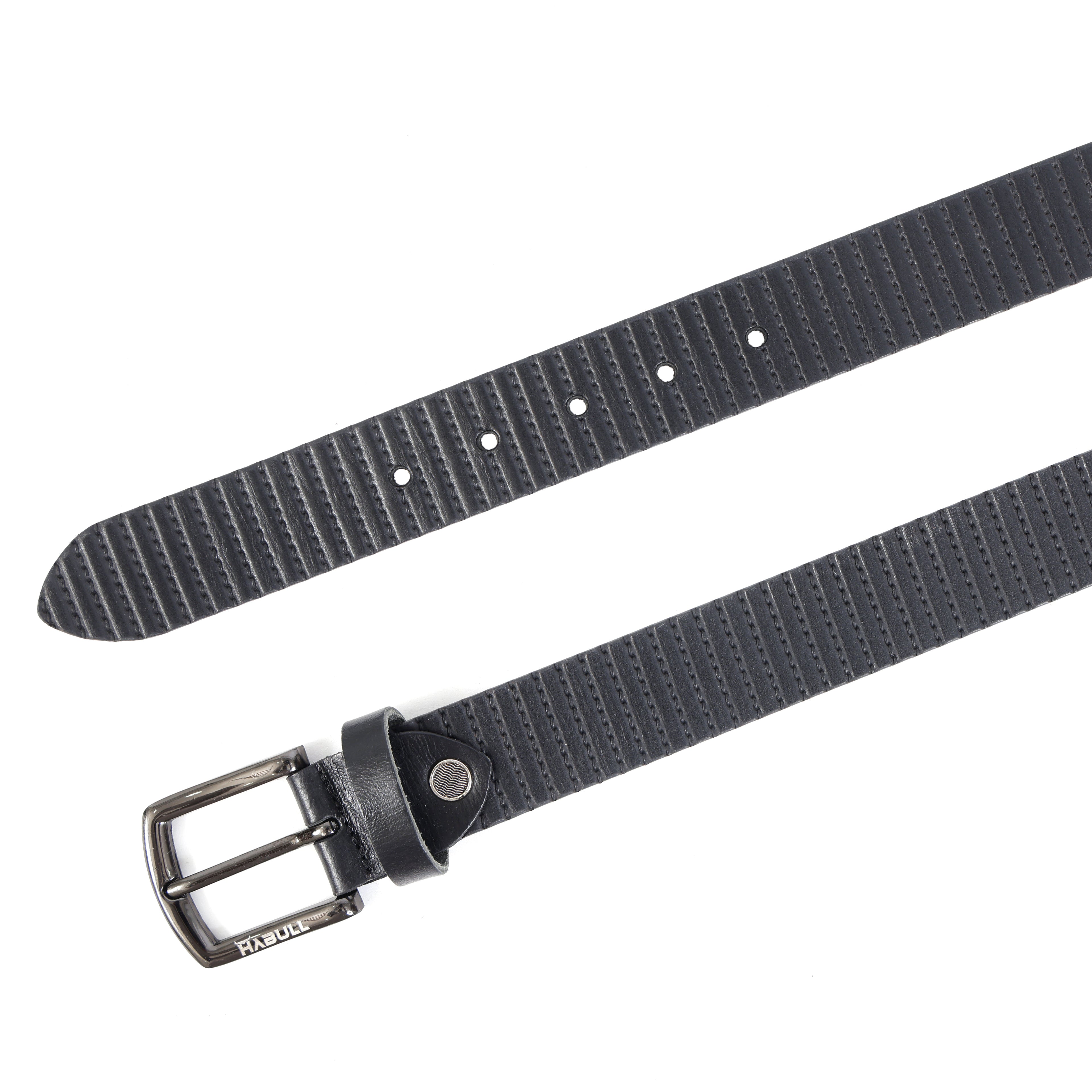 Classic Casual Black Leather Belt – Premium Genuine Leather Everyday Belt for Men