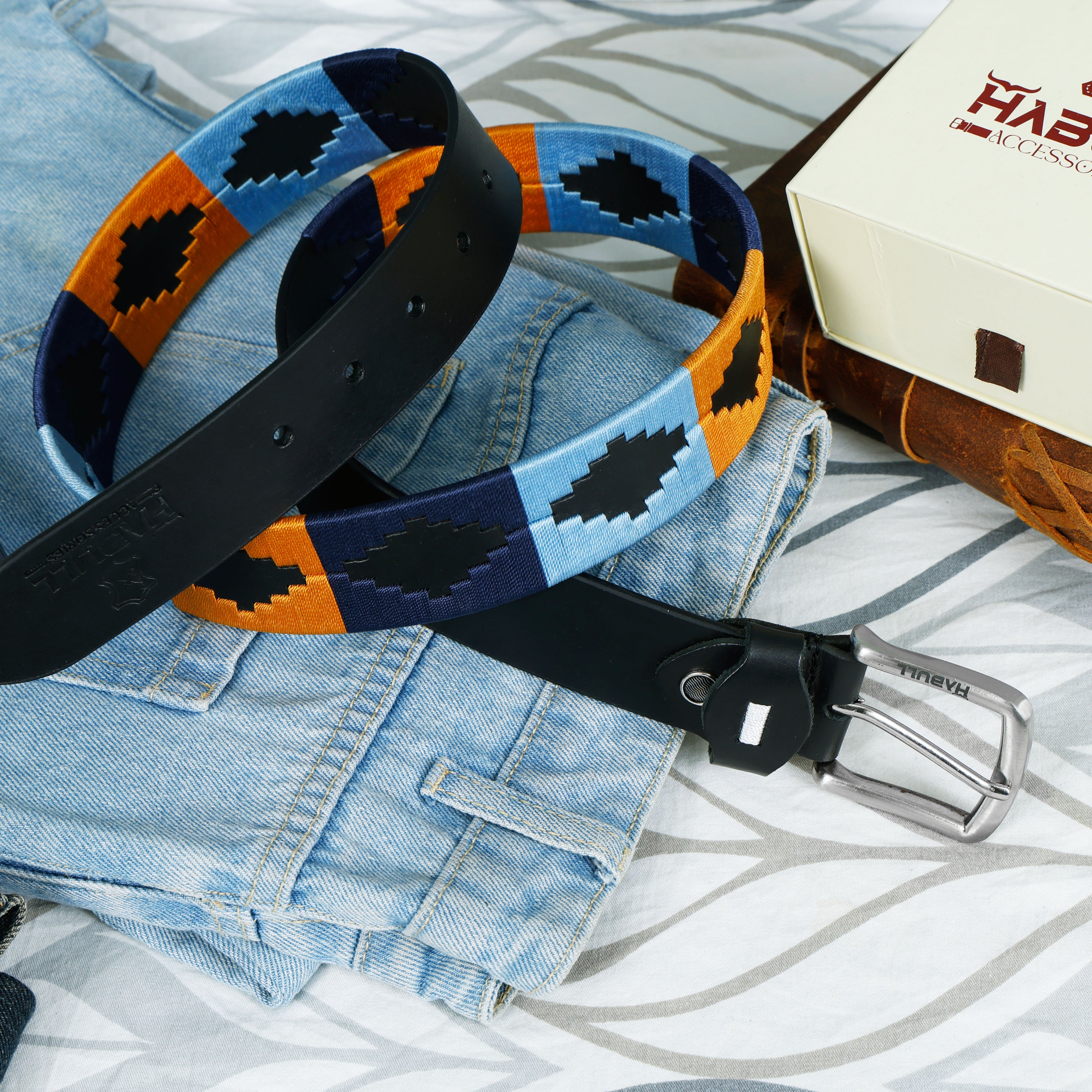 Handcrafted Genuine Leather Polo Belt – Premium Argentine-Style Pattern | HABULL Accessories