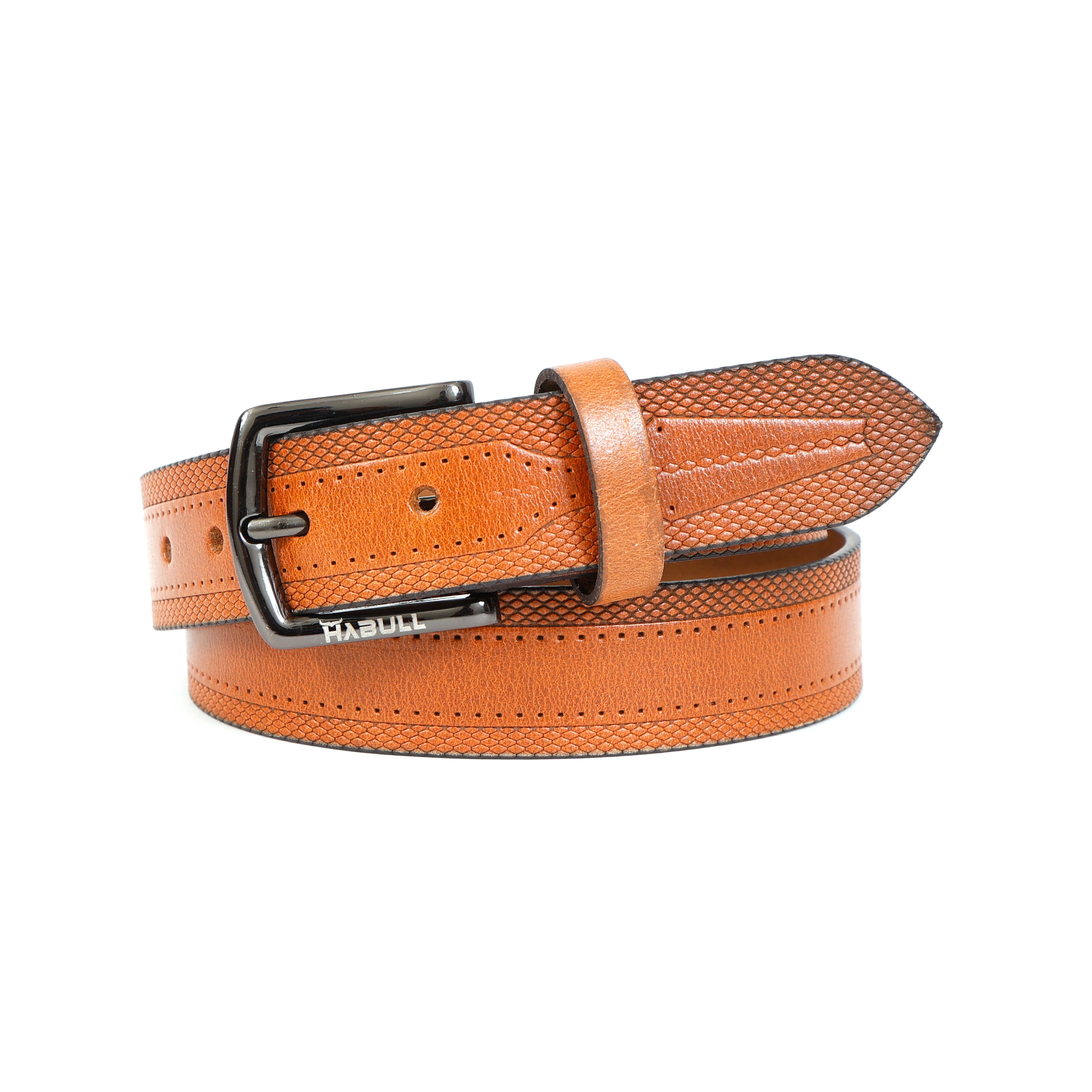 Modern Casual Tan Leather Belt – Premium Genuine Leather Everyday Belt