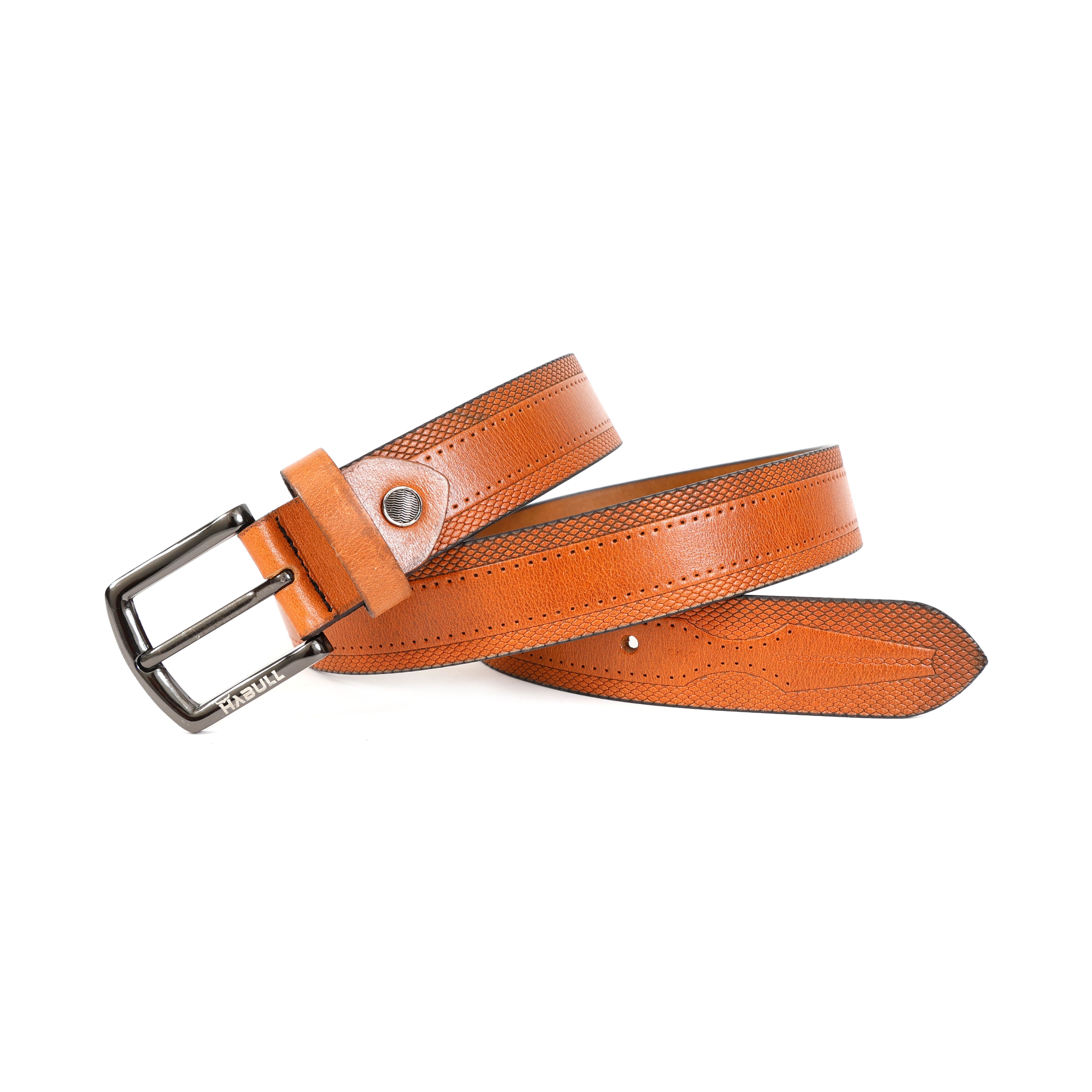 Modern Casual Tan Leather Belt – Premium Genuine Leather Everyday Belt