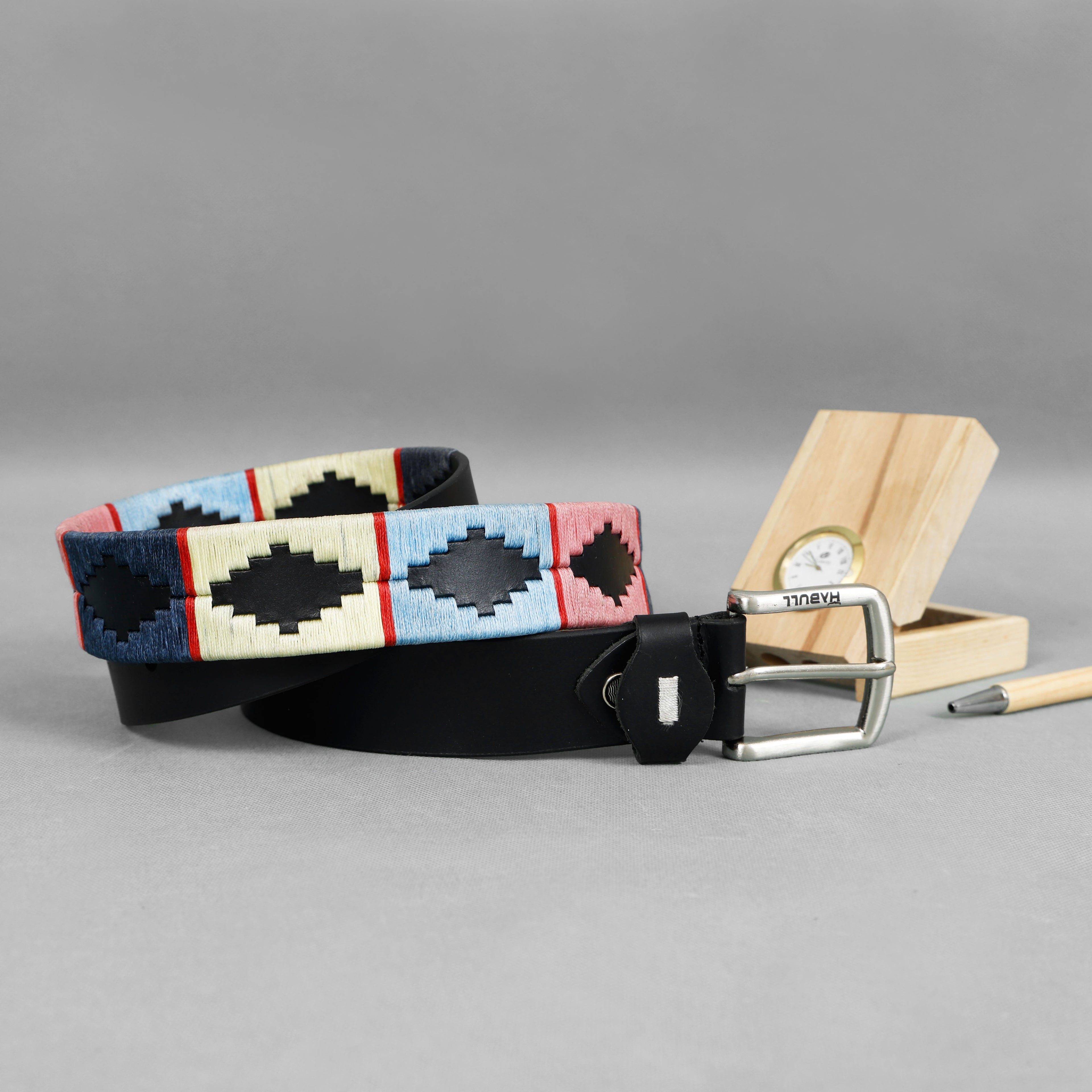 Handcrafted Genuine Leather Polo Belt with Waxy Thread Stitching | Premium Argentine Pattern | HABULL