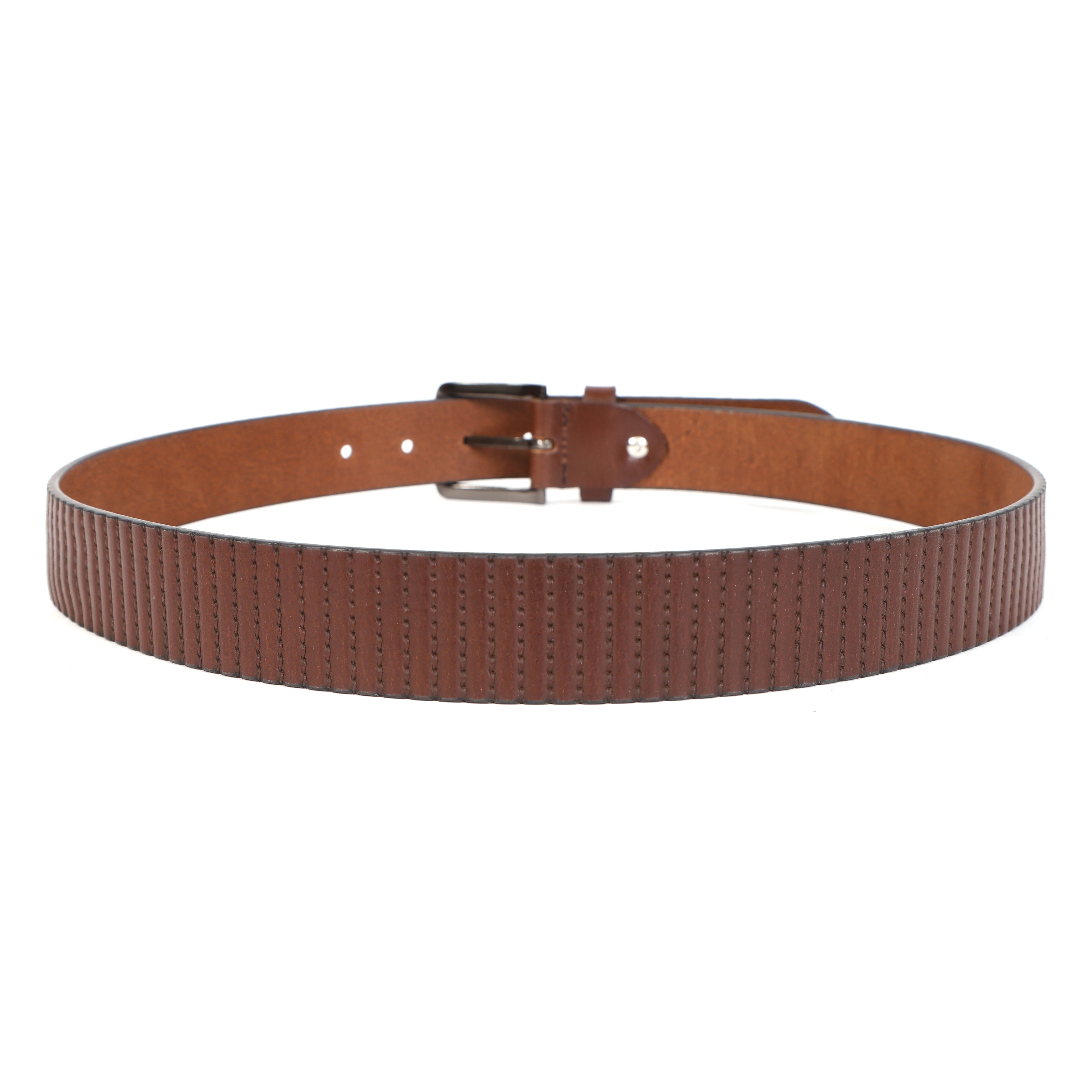 Classic Brown Casual Leather Belt for Men – Genuine Leather Everyday