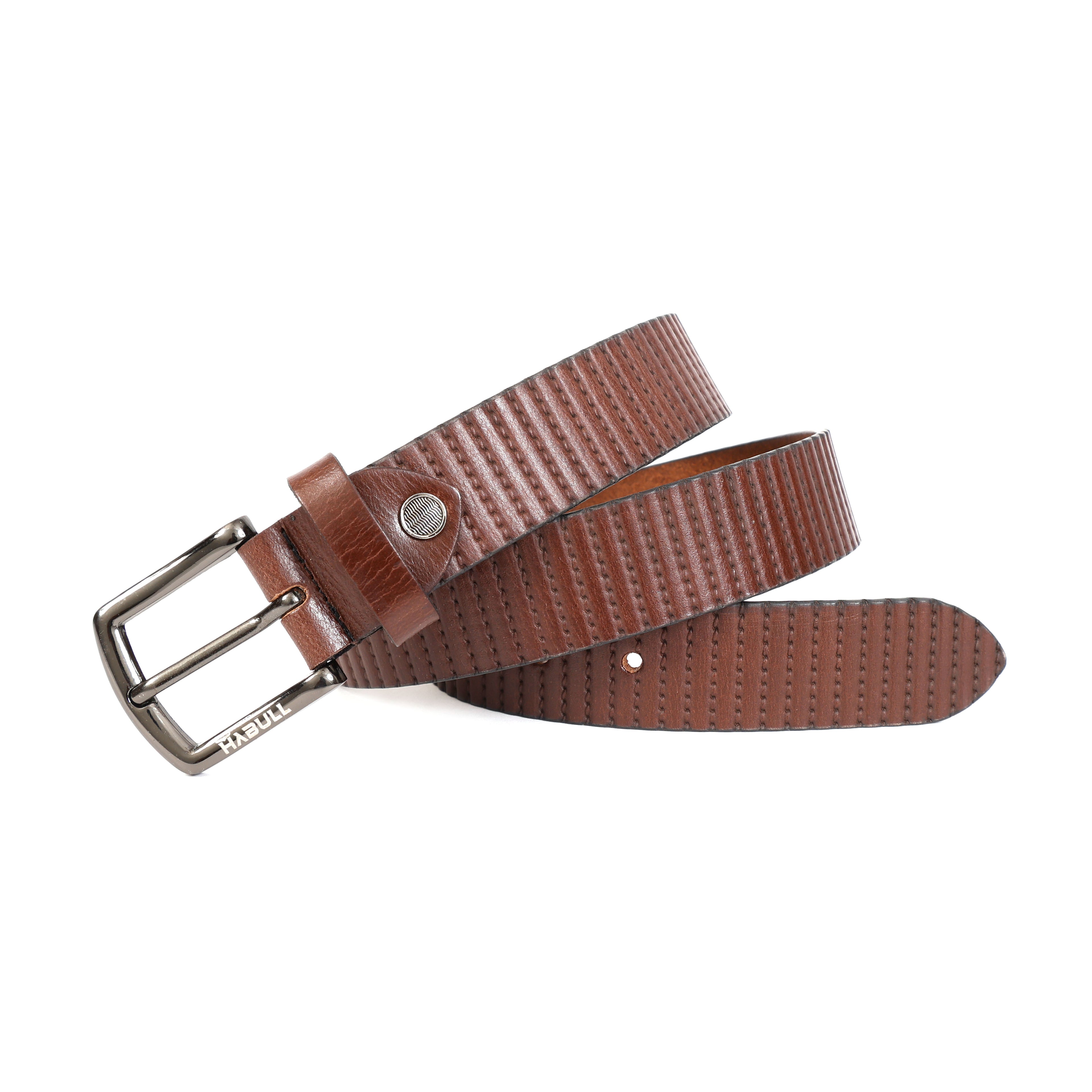 Classic Brown Casual Leather Belt for Men – Genuine Leather Everyday