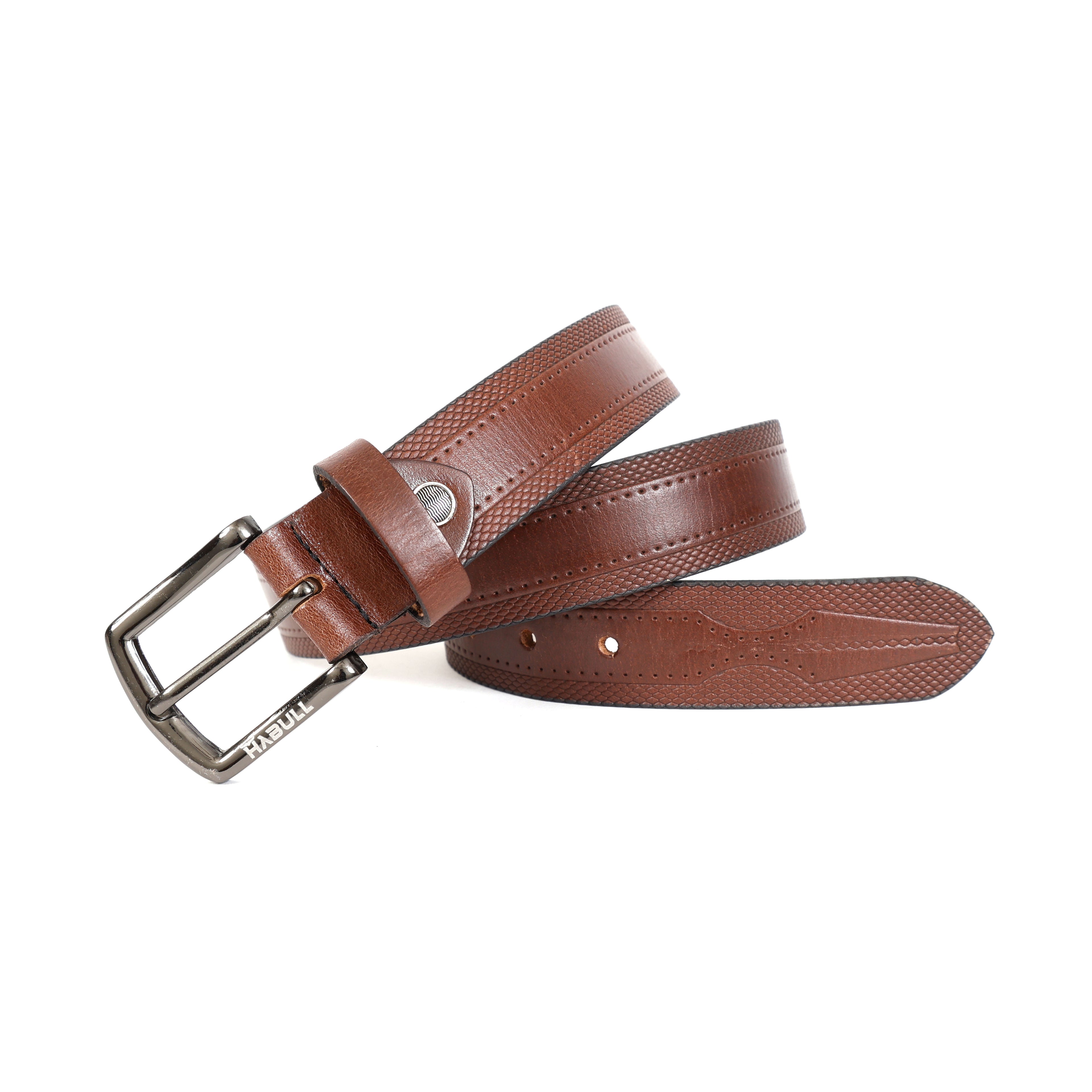 Modern Casual Brown Leather Belt – Premium Genuine Leather Everyday Belt