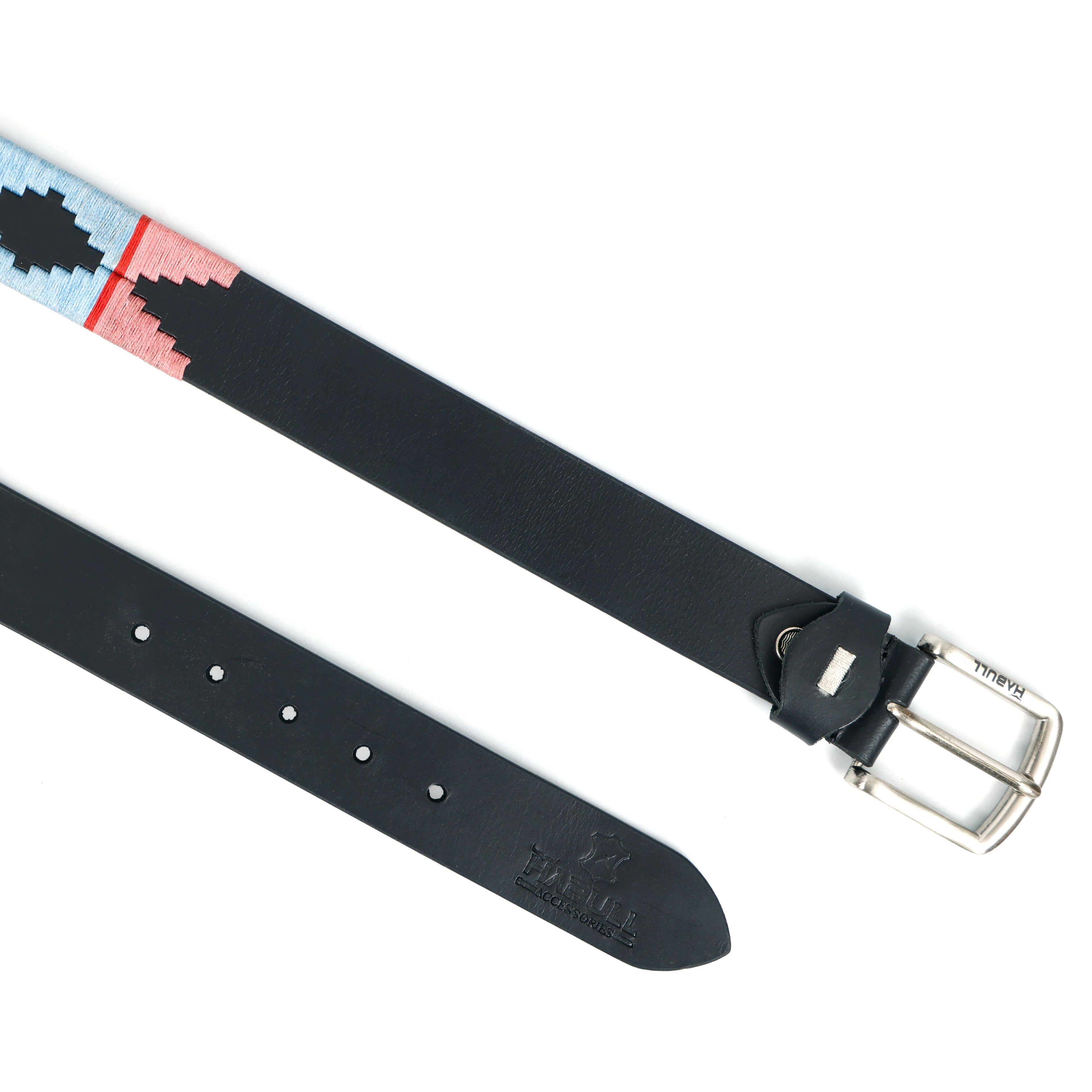 Handcrafted Genuine Leather Polo Belt with Waxy Thread Stitching | Premium Argentine Pattern | HABULL