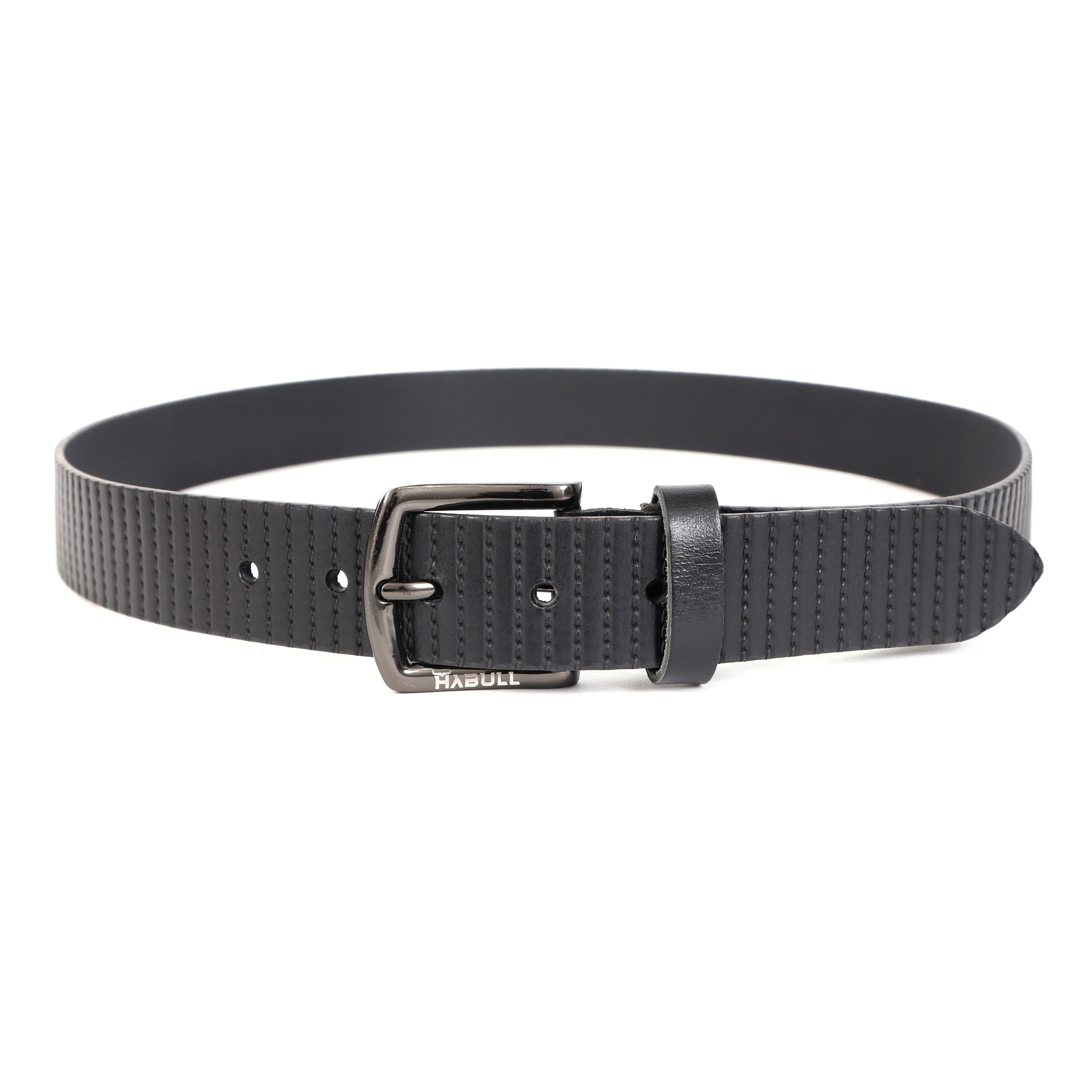 Classic Casual Black Leather Belt – Premium Genuine Leather Everyday Belt for Men
