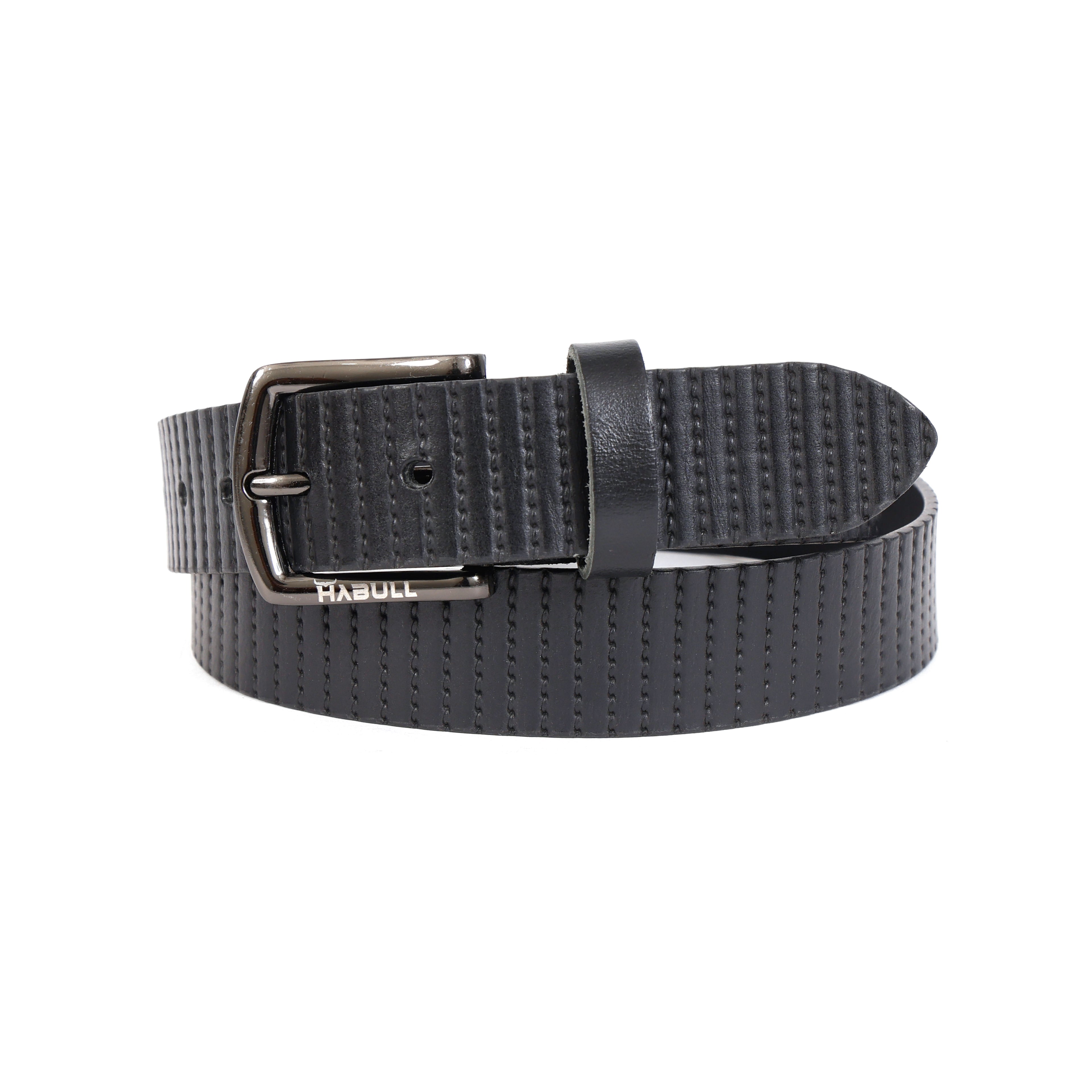 Classic Casual Black Leather Belt – Premium Genuine Leather Everyday Belt for Men