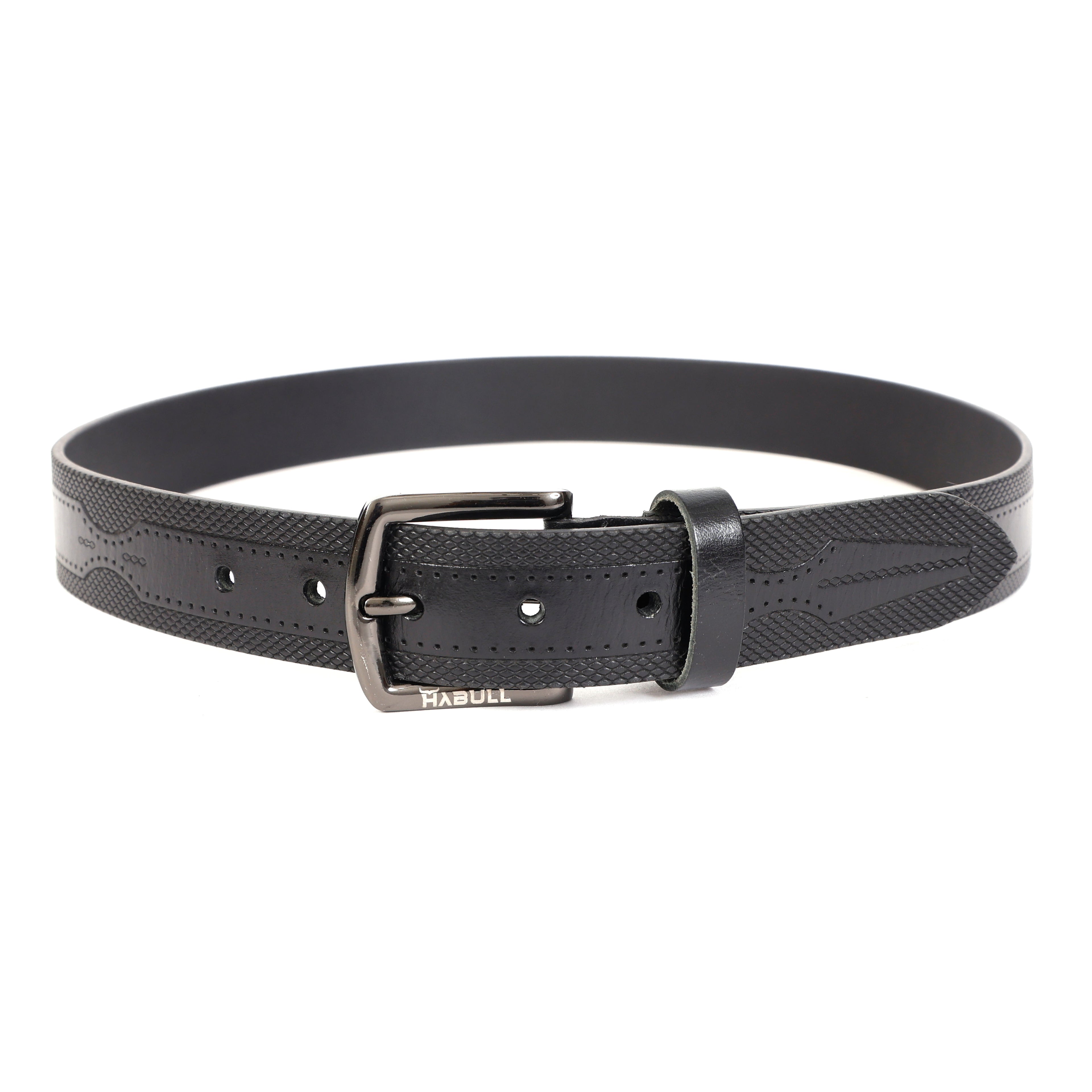 Modern Casual Black Leather Belt – Premium Genuine Leather Everyday Belt for Men