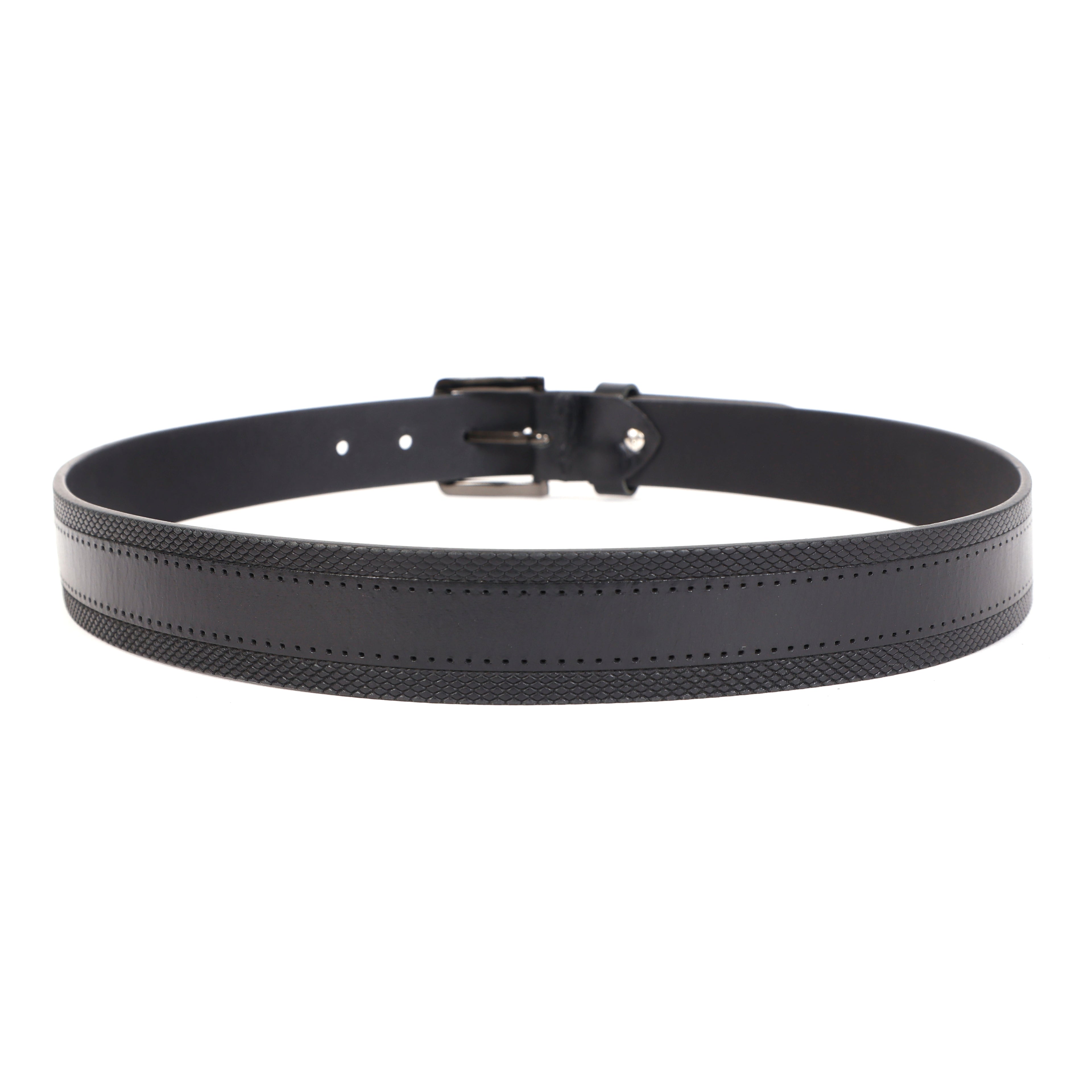 Modern Casual Black Leather Belt – Premium Genuine Leather Everyday Belt for Men