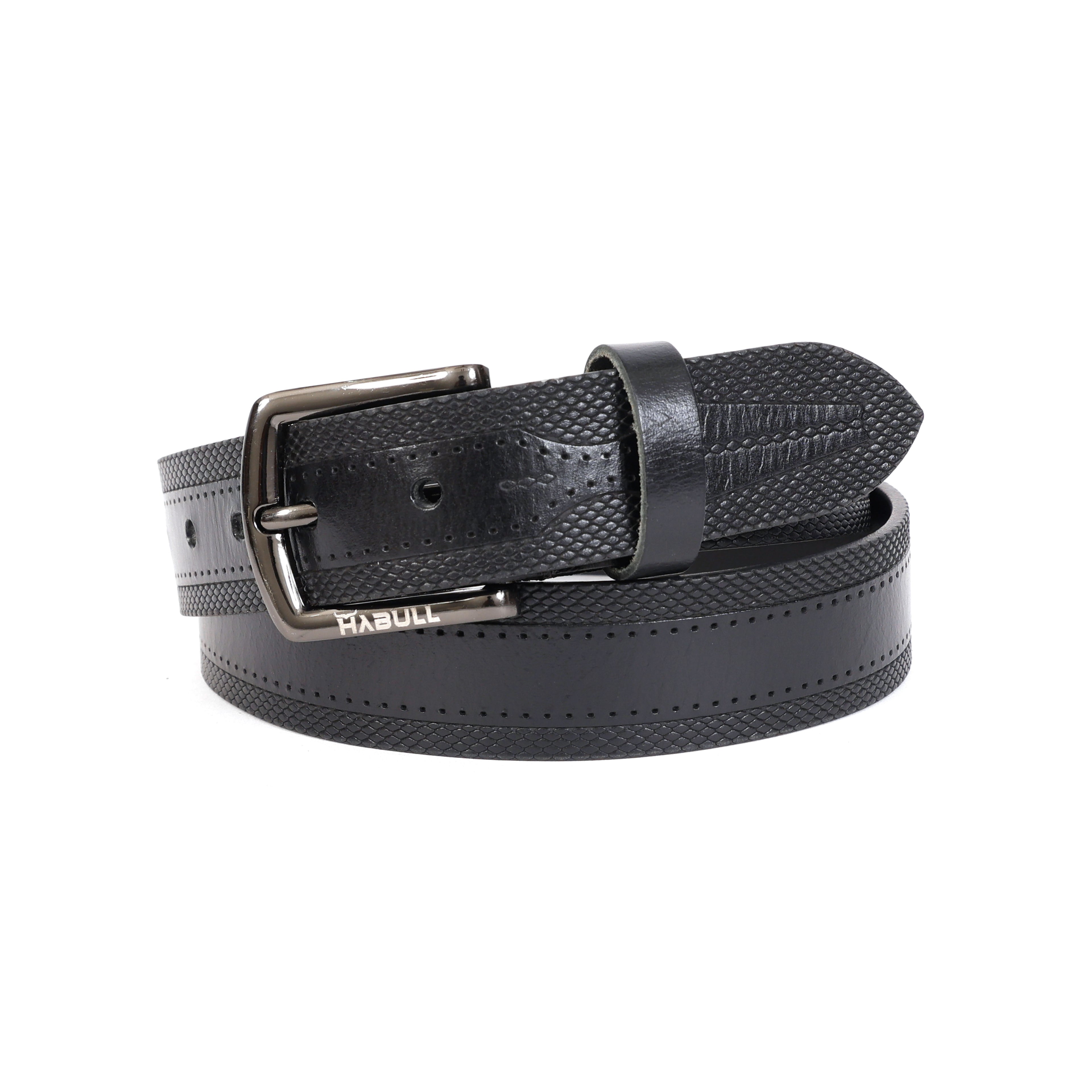 Modern Casual Black Leather Belt – Premium Genuine Leather Everyday Belt for Men