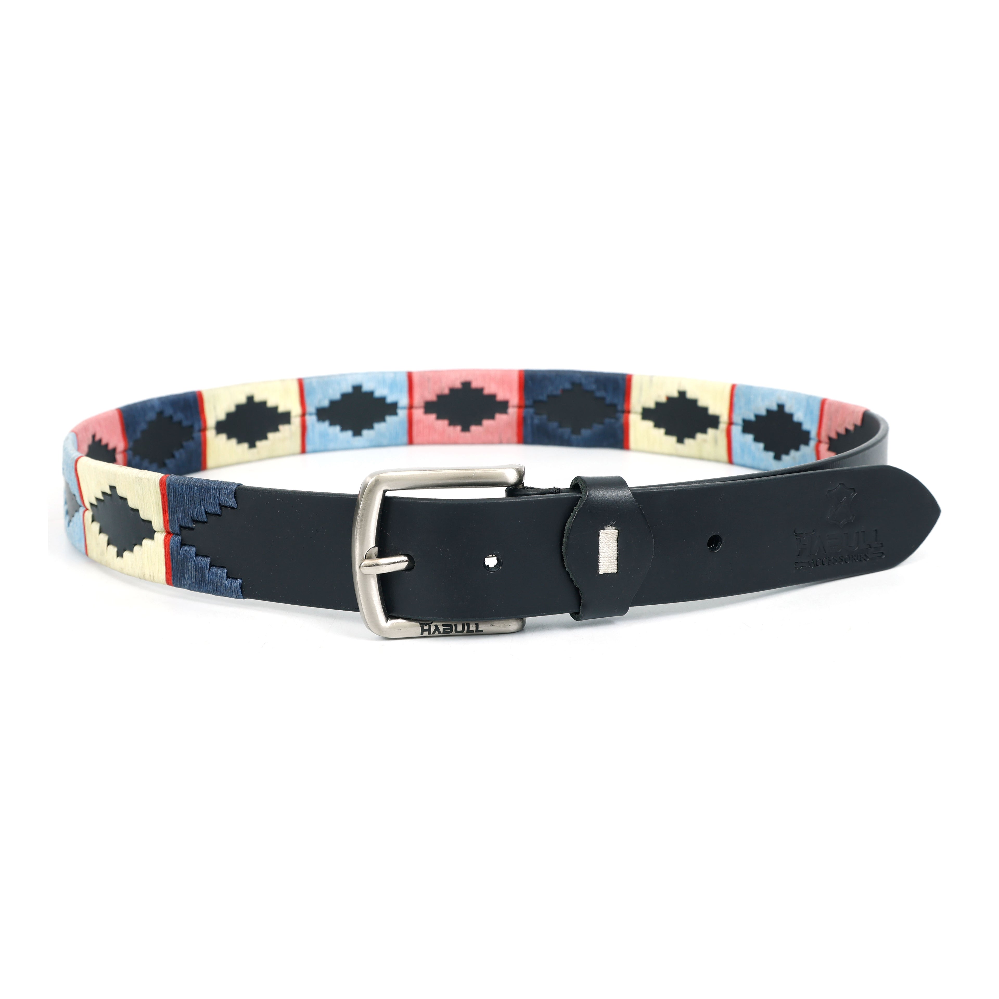 Handcrafted Genuine Leather Polo Belt with Waxy Thread Stitching | Premium Argentine Pattern | HABULL