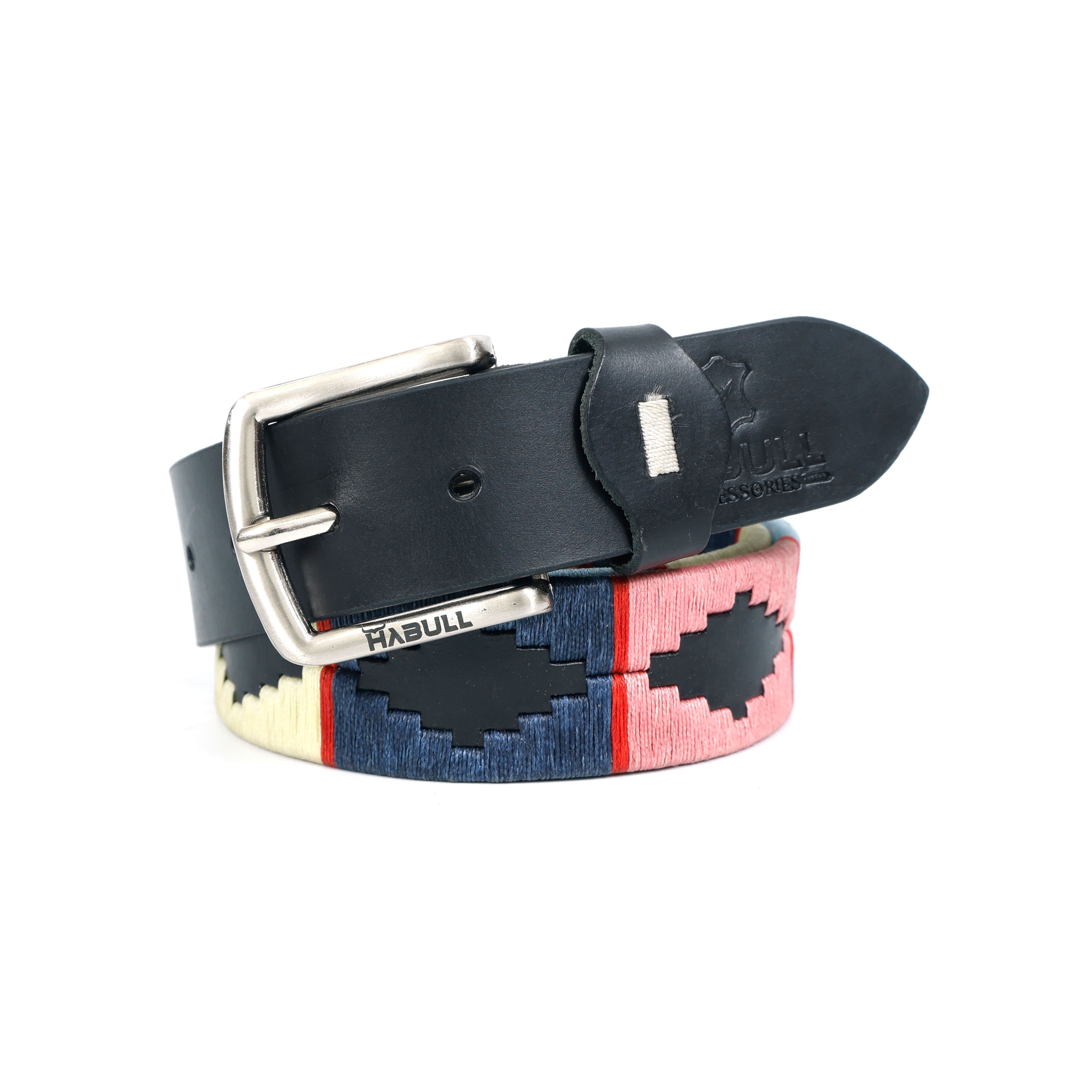 Handcrafted Genuine Leather Polo Belt with Waxy Thread Stitching | Premium Argentine Pattern | HABULL